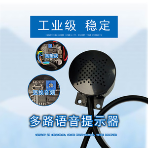 12V24V定制语音喇叭提示器警报多路放音2W可下载语音播放器SS3022