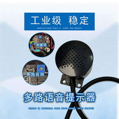 12V24V定制语音喇叭提示器警报多路放音2W可下载语音播放器SS3022